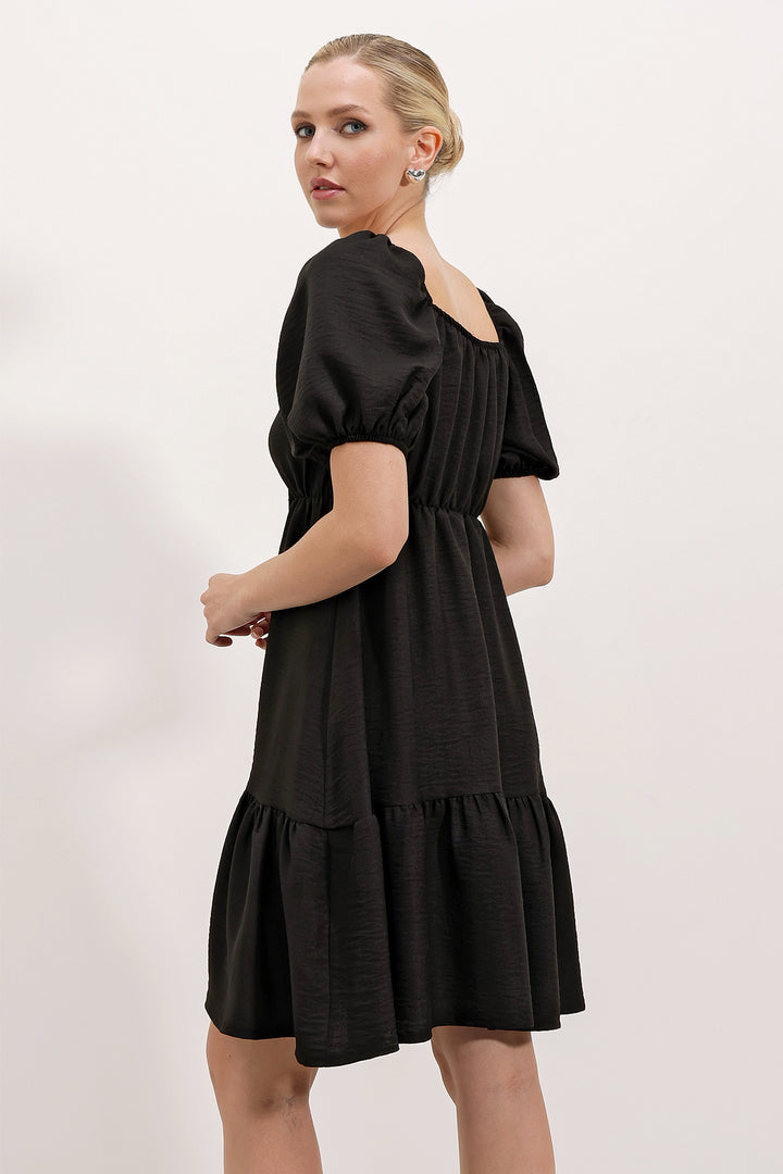 Bigdart 2351 Robe Popeline Évasée - A.Noir
