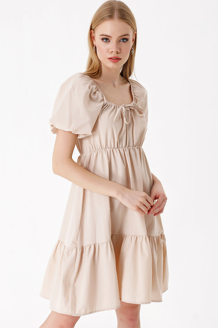 Bigdart 2351 Robe Popeline Évasée - Beige