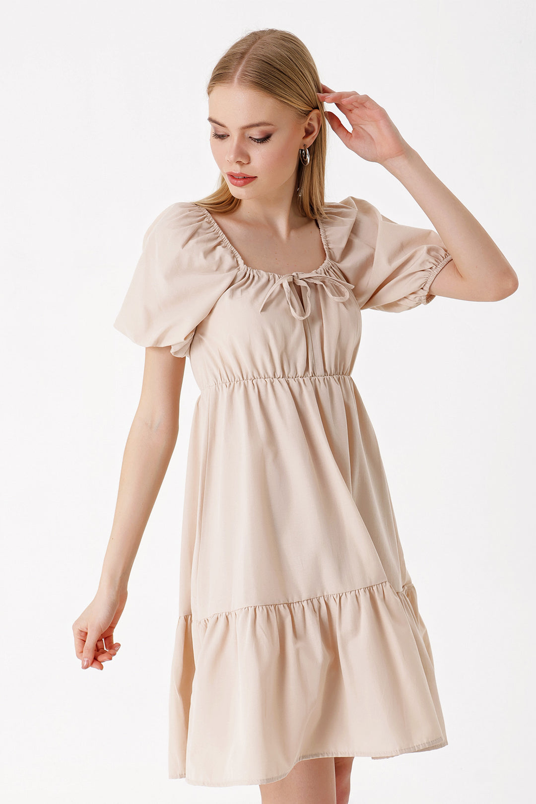 Bigdart 2351 Robe Popeline Évasée - Beige