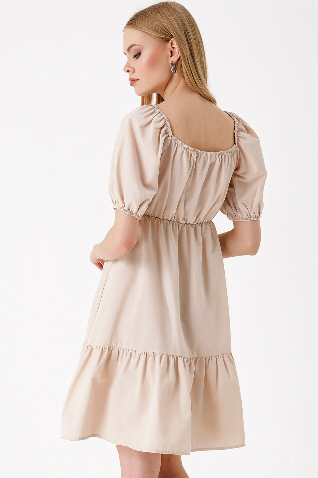 Bigdart 2351 Robe Popeline Évasée - Beige