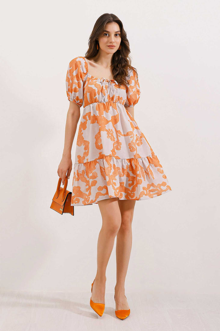 Bigdart 2351 Robe en popeline évasée - Orange foncé