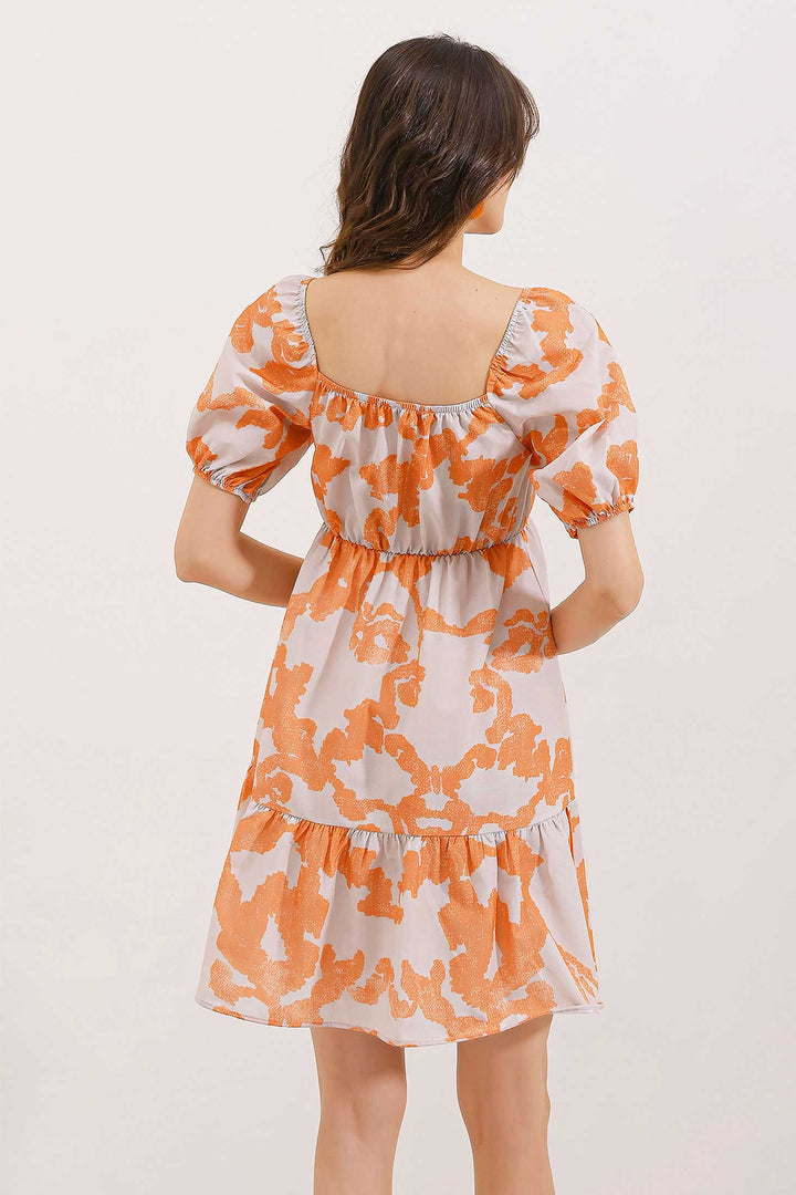 Bigdart 2351 Robe en popeline évasée - Orange foncé