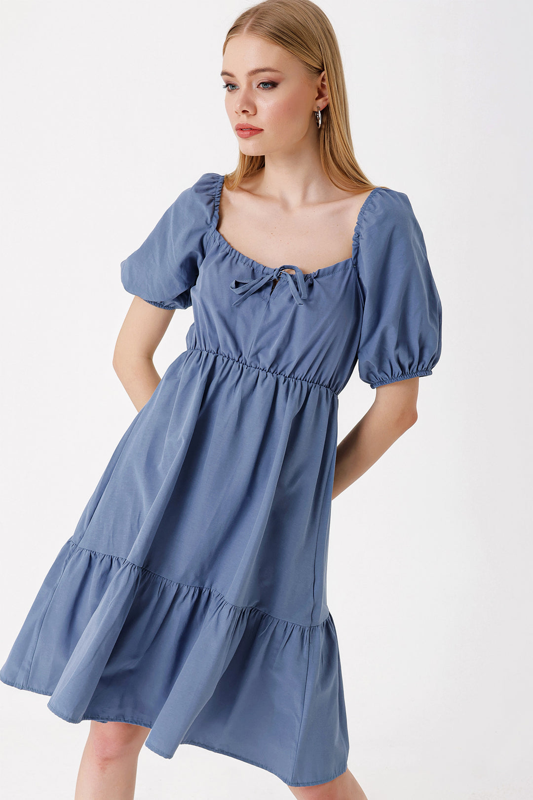 Bigdart 2351 Robe Popeline Évasée - Indigo