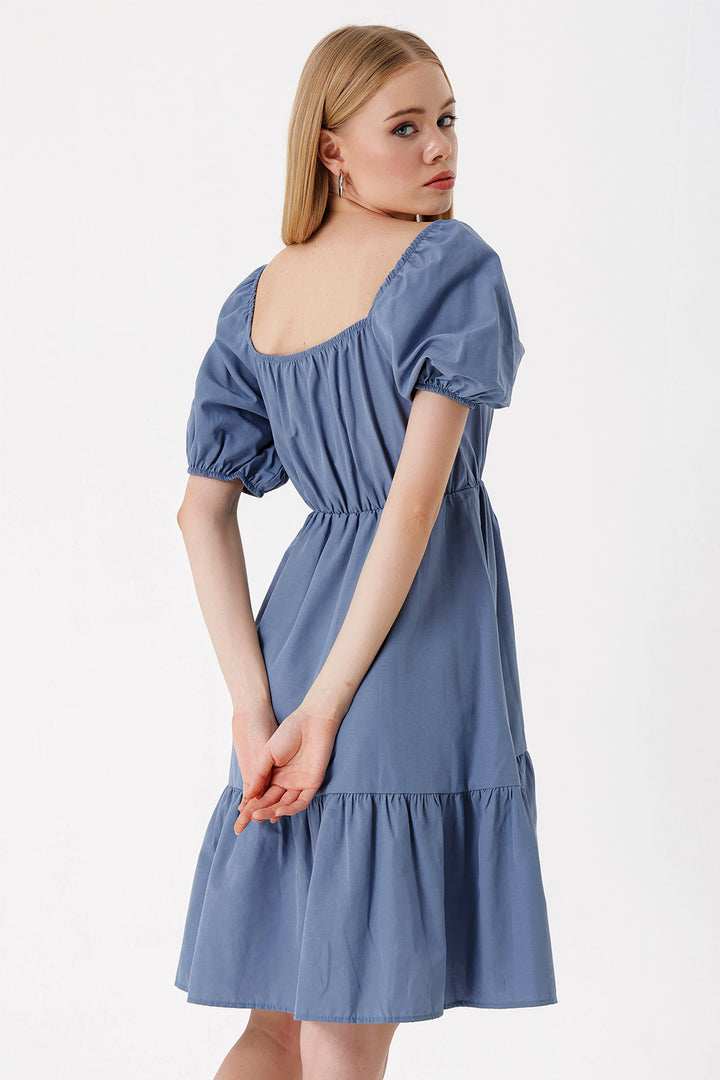 Bigdart 2351 Robe Popeline Évasée - Indigo