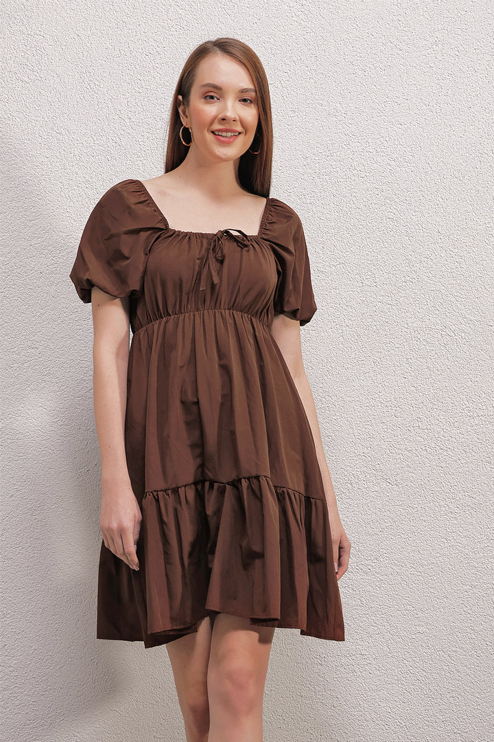 Bigdart 2351 Robe en Popeline Évasée - Marron