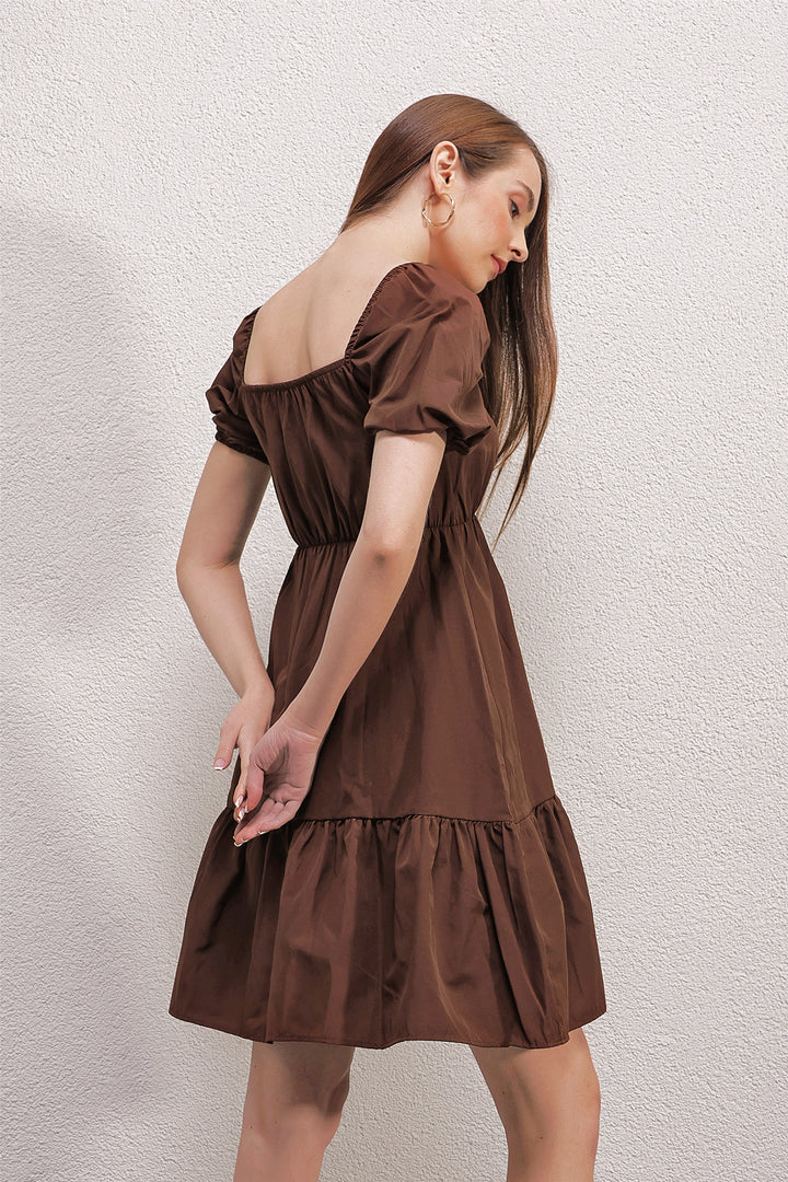 Bigdart 2351 Robe en Popeline Évasée - Marron