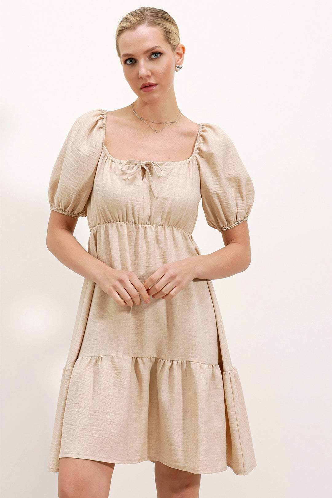 Bigdart 2351 Robe Popeline Évasée - Crème
