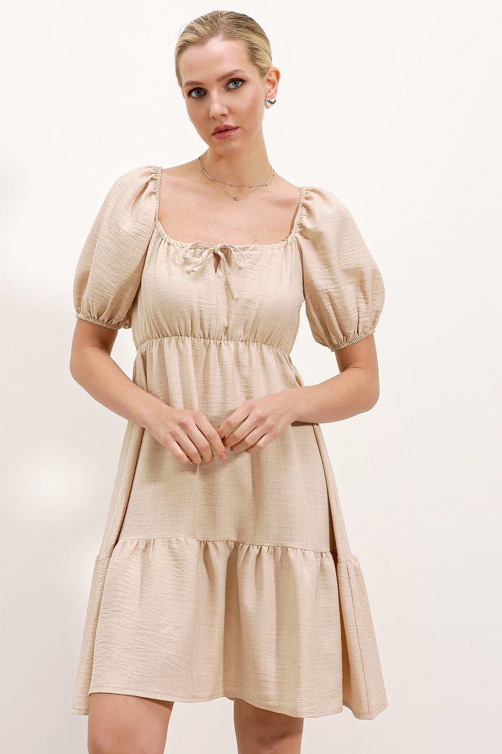 Bigdart 2351 Robe Popeline Évasée - Crème