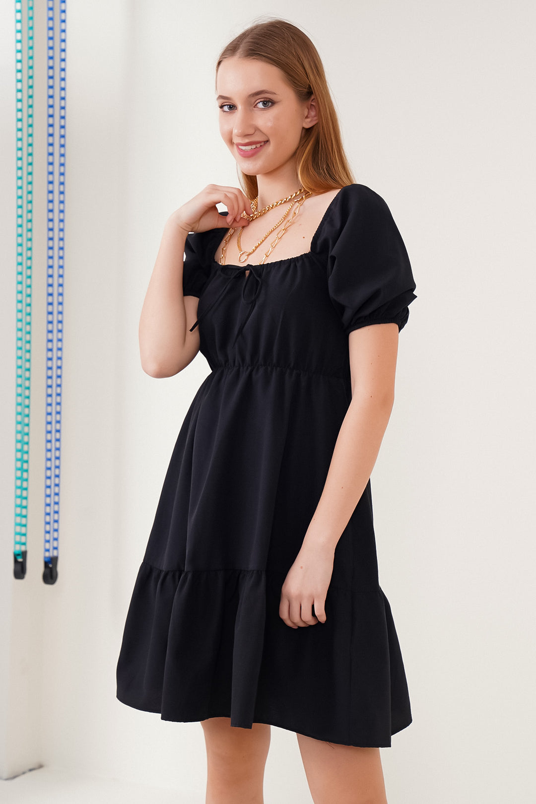 Bigdart 2351 Robe Popeline Évasée - Noir