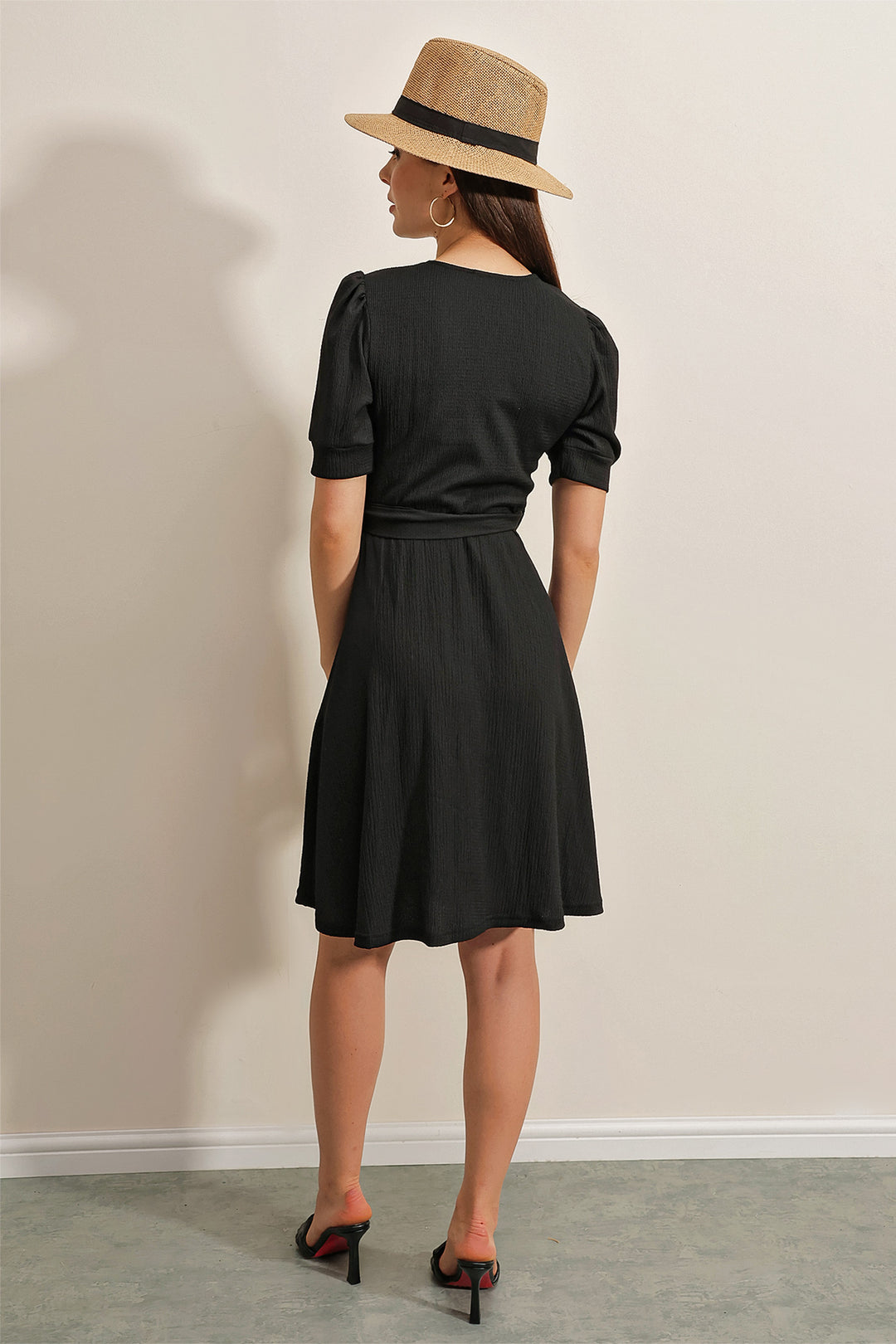 Bigdart 2370 Robe Tricotée Avec Ceinture - Noir