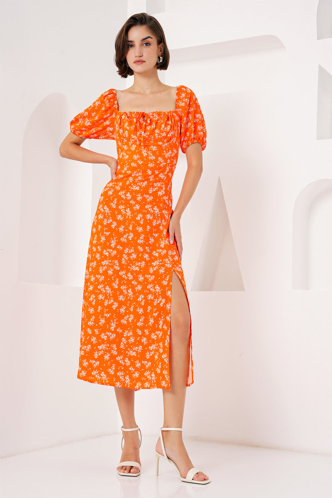 Bigdart 2387 Robe à fente - Orange