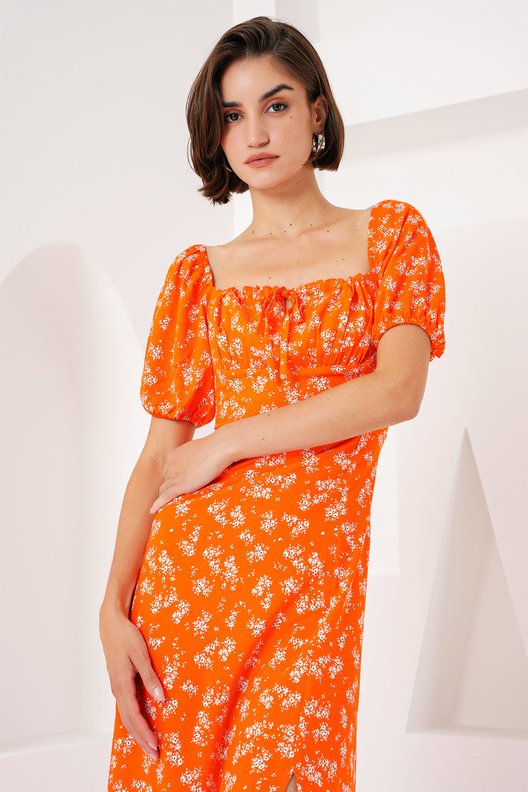 Bigdart 2387 Robe à fente - Orange