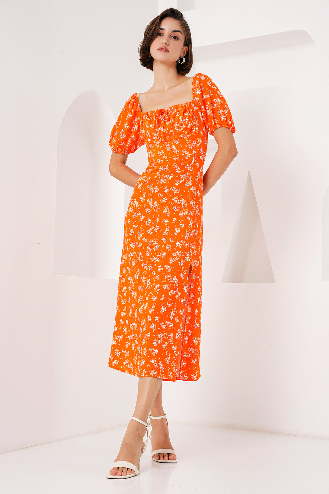 Bigdart 2387 Robe à fente - Orange