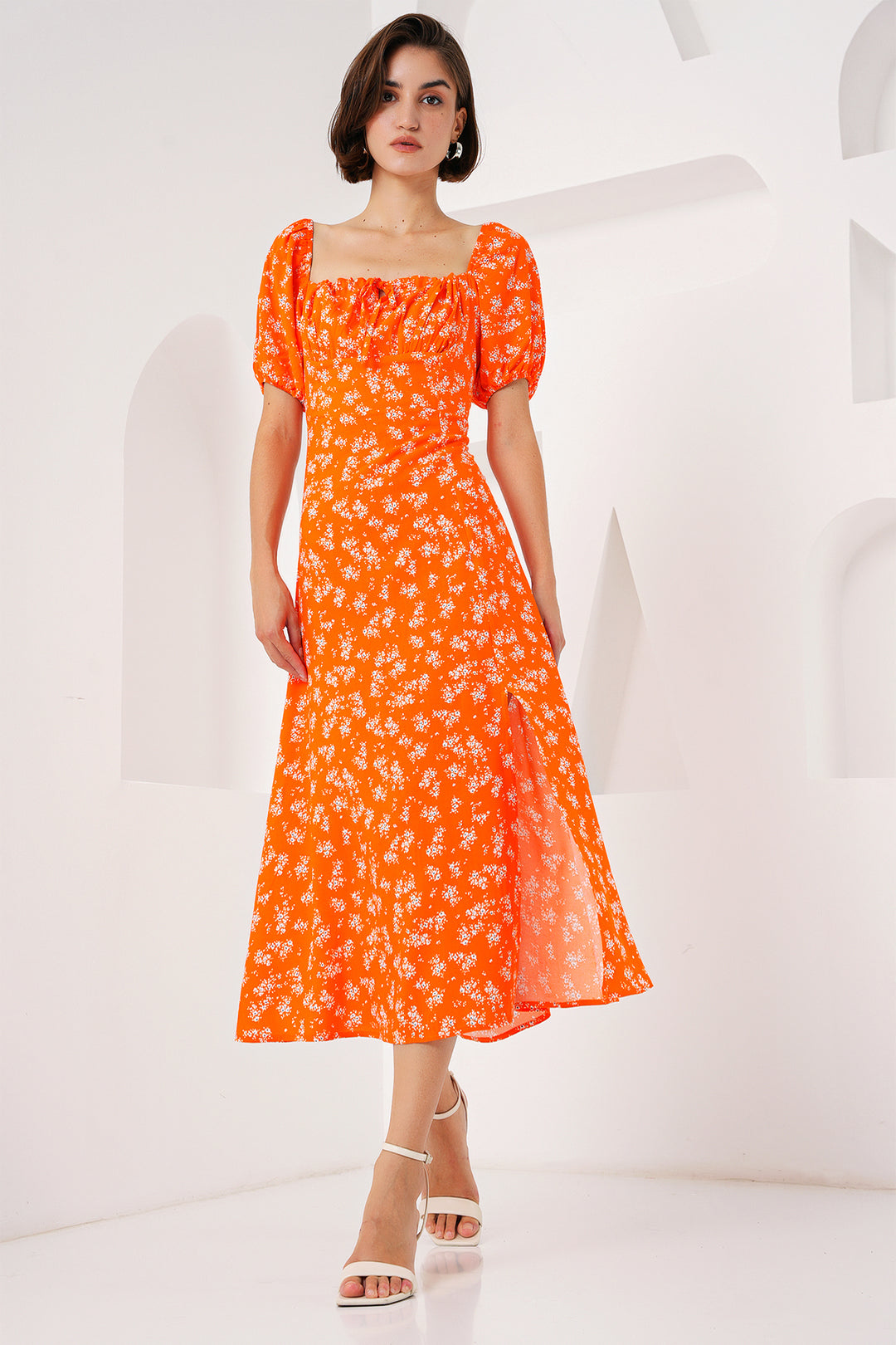 Bigdart 2387 Robe à fente - Orange