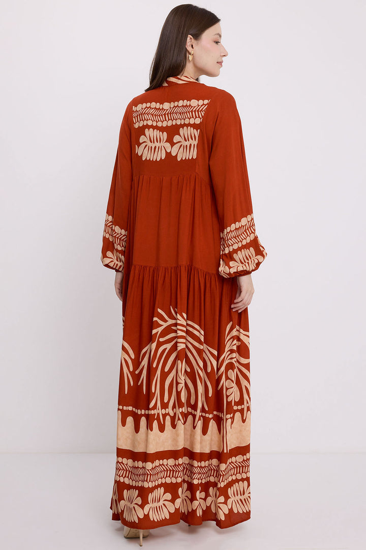 Bigdart Robe de mode modest en vison terracotta pour femme 2423