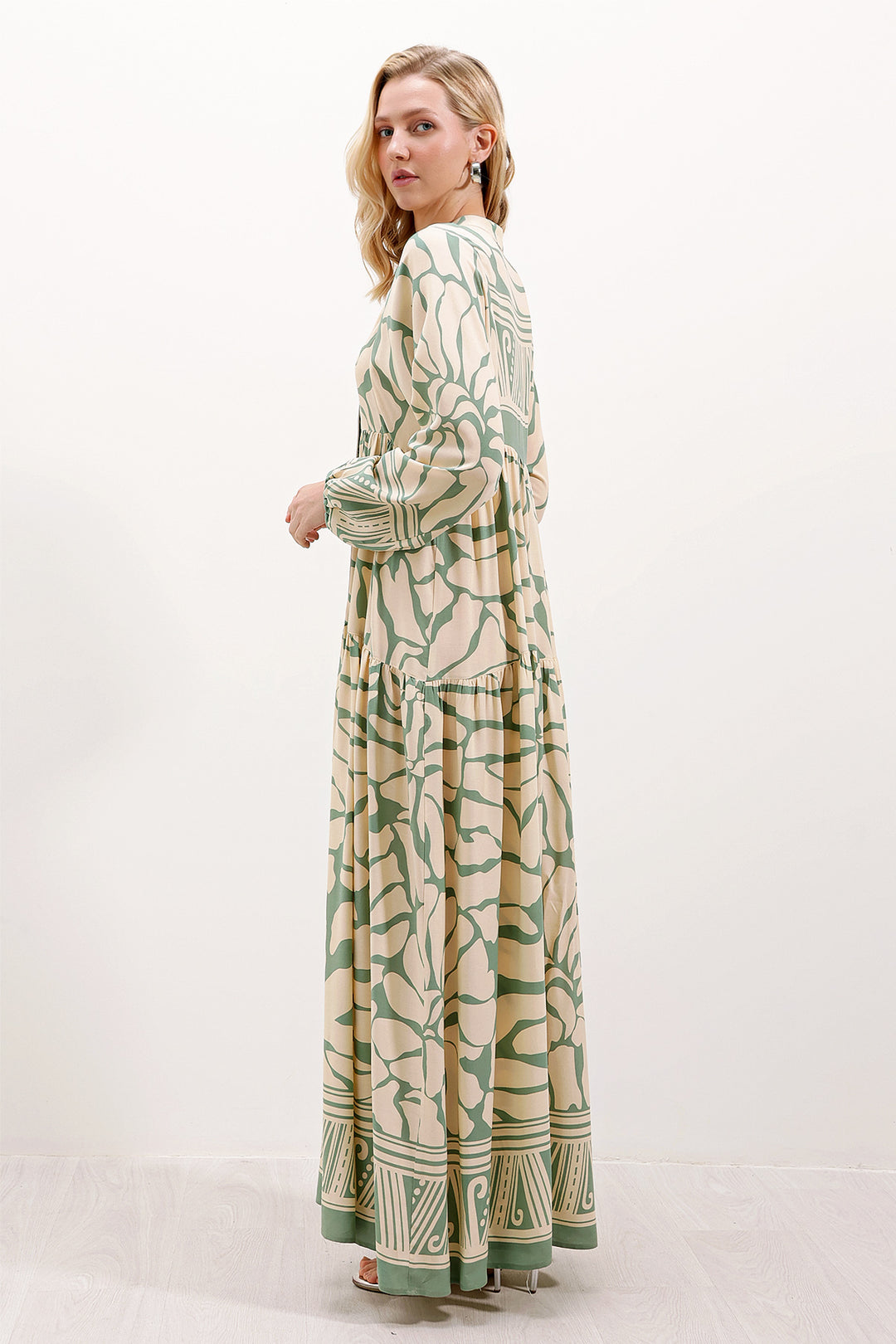 Bigdart 2423 Robe de mode authentique pour le hijab - a.Vert