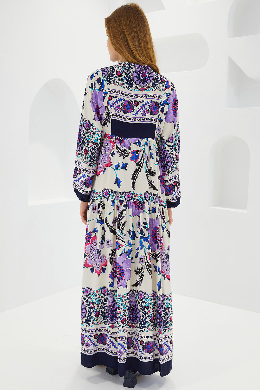 Bigdart Robe Modeste en Viscose Violet Bleu Marine Femme 2423 - c.Bleu marine