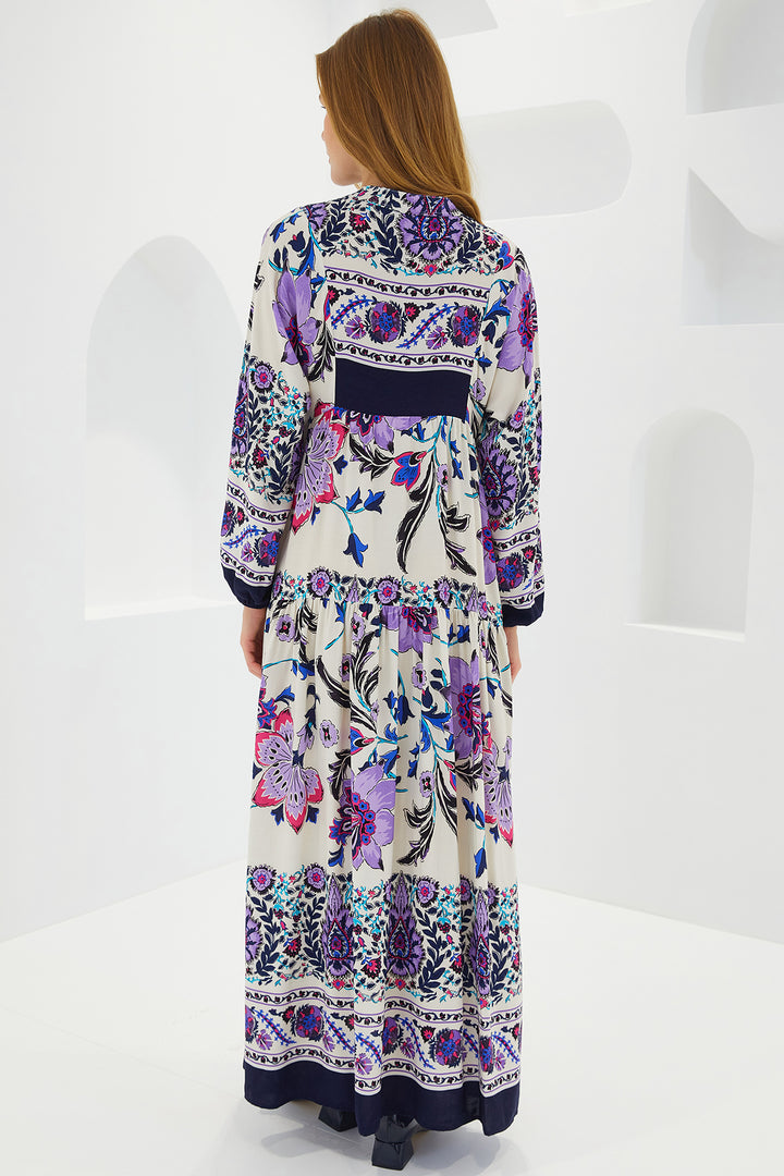 Bigdart Robe Modeste en Viscose Violet Bleu Marine Femme 2423 - c.Bleu marine