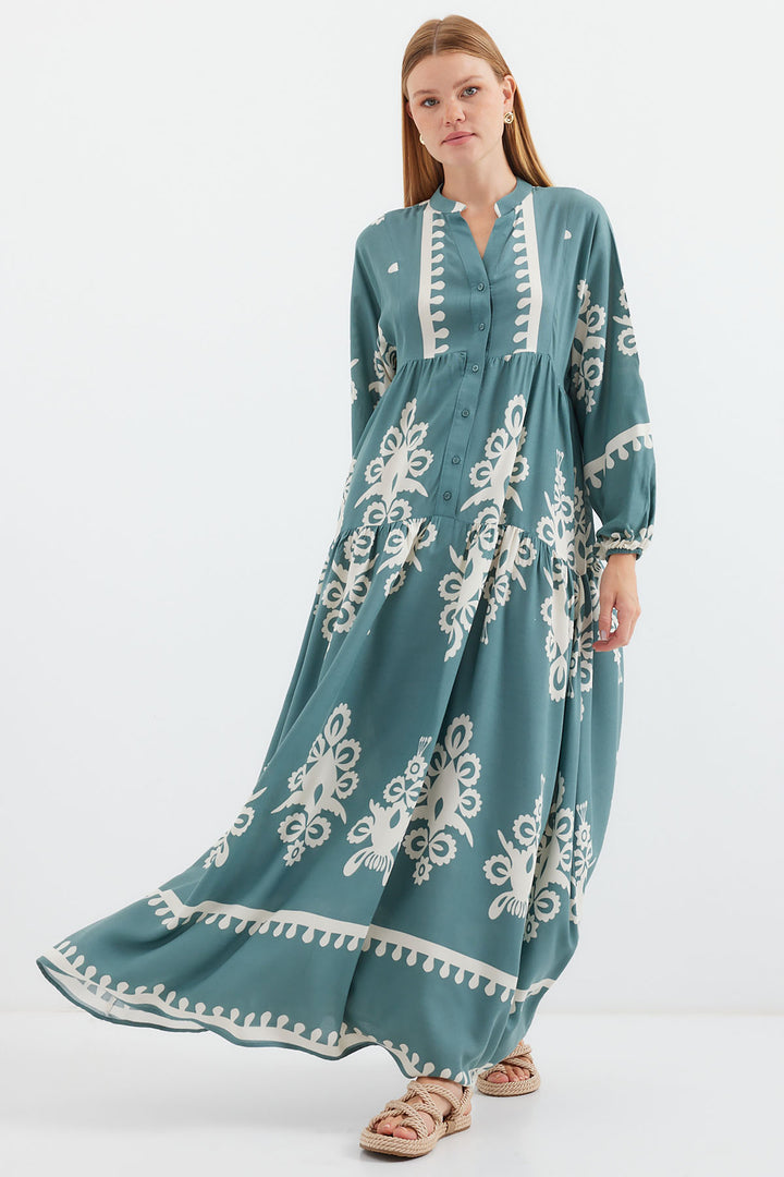 Bigdart 2423 Robe de cérémonie à motifs authentiques - f.Menthe