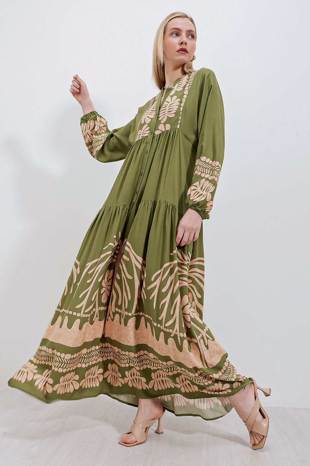 Bigdart 2423 Robe de mode authentique - Kaki