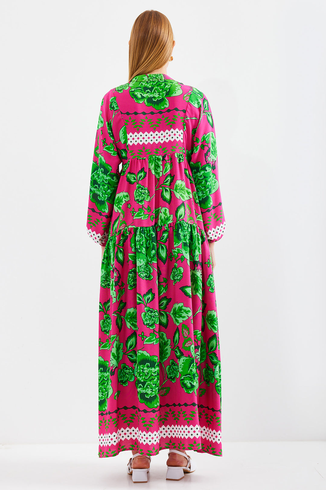 Bigdart Robe de mode en viscose vert foncé pour femme 2423 - Foncé Rose