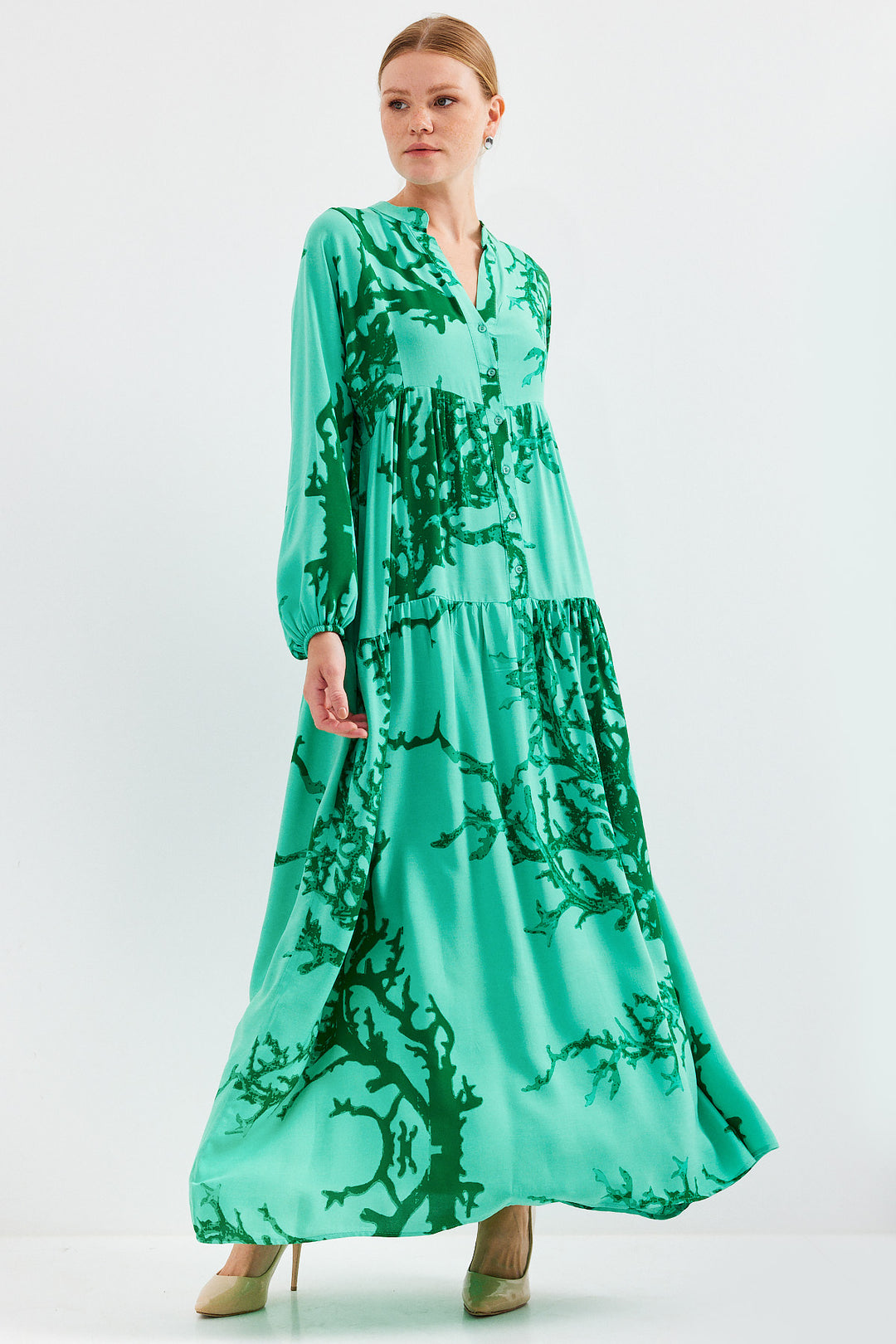 Bigdart Robe Modeste en Viscose Vert Foncé 2423