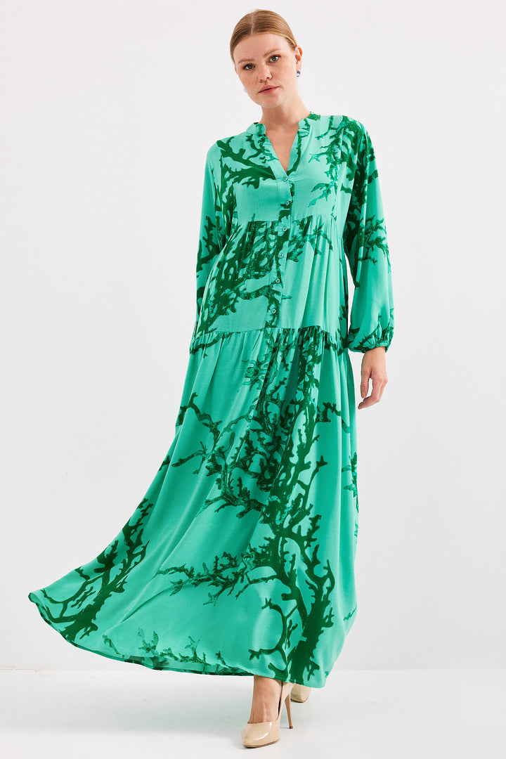 Bigdart Robe de mode en viscose vert foncé pour femme 2423 - Foncé Vertl