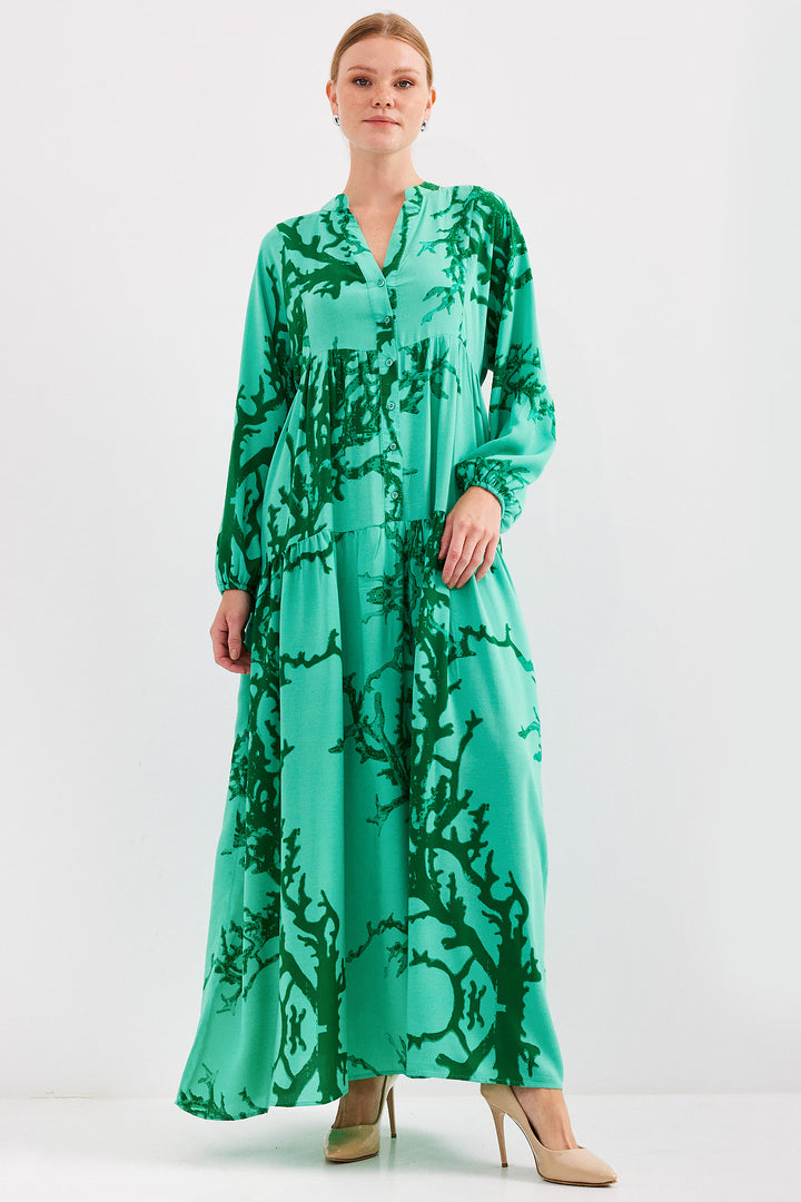 Bigdart Robe de mode en viscose vert foncé pour femme 2423 - Foncé Vertl
