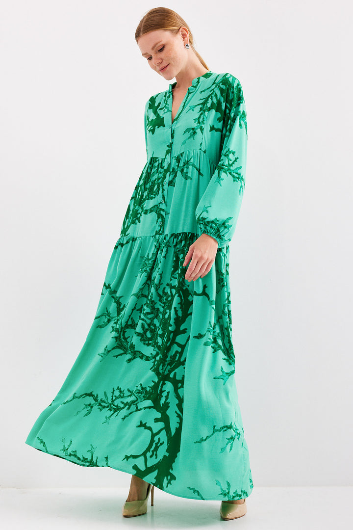 Bigdart Robe Modeste en Viscose Vert Foncé 2423