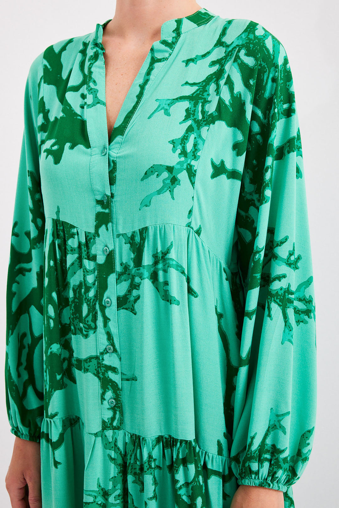 Bigdart Robe Modeste en Viscose Vert Foncé 2423