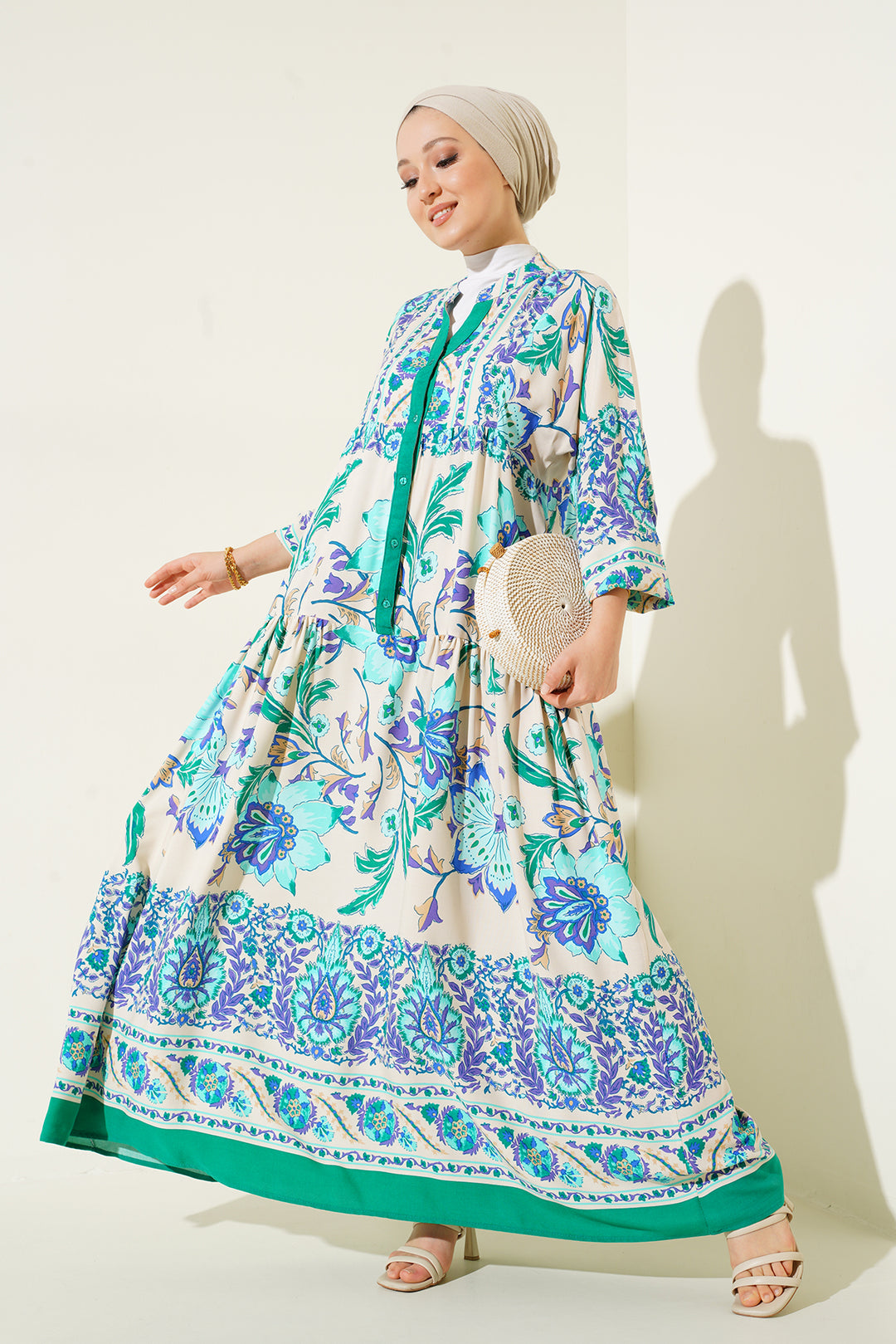 Bigdart 2423 Robe de mode authentique - m. Vert