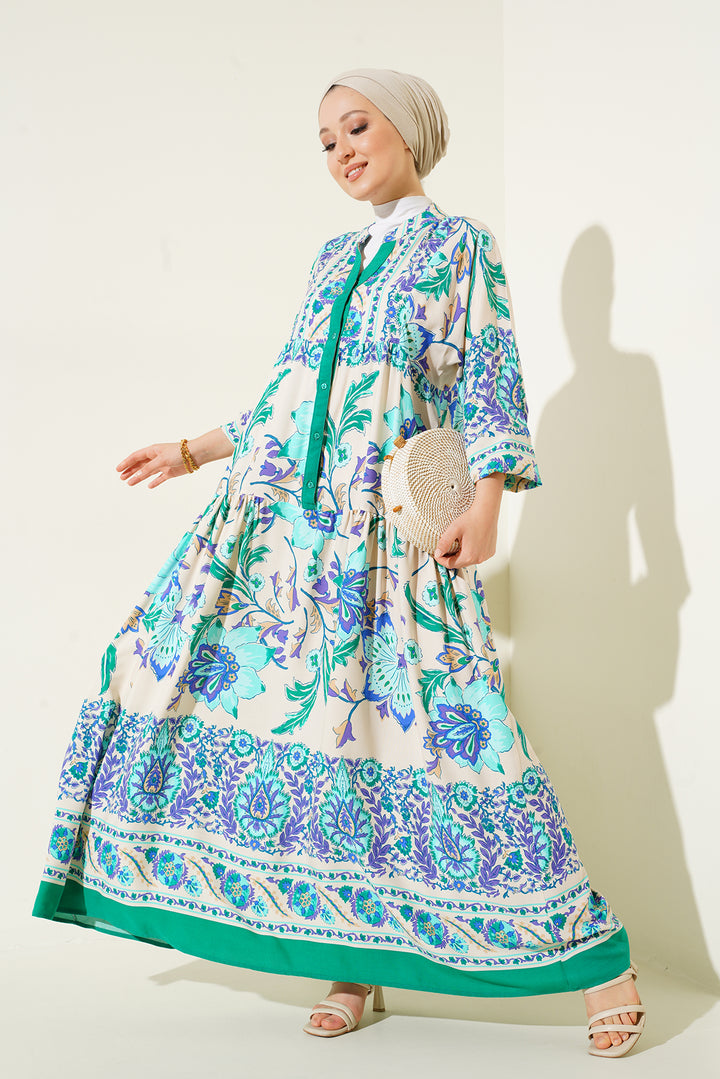 Bigdart 2423 Robe de mode authentique - m. Vert