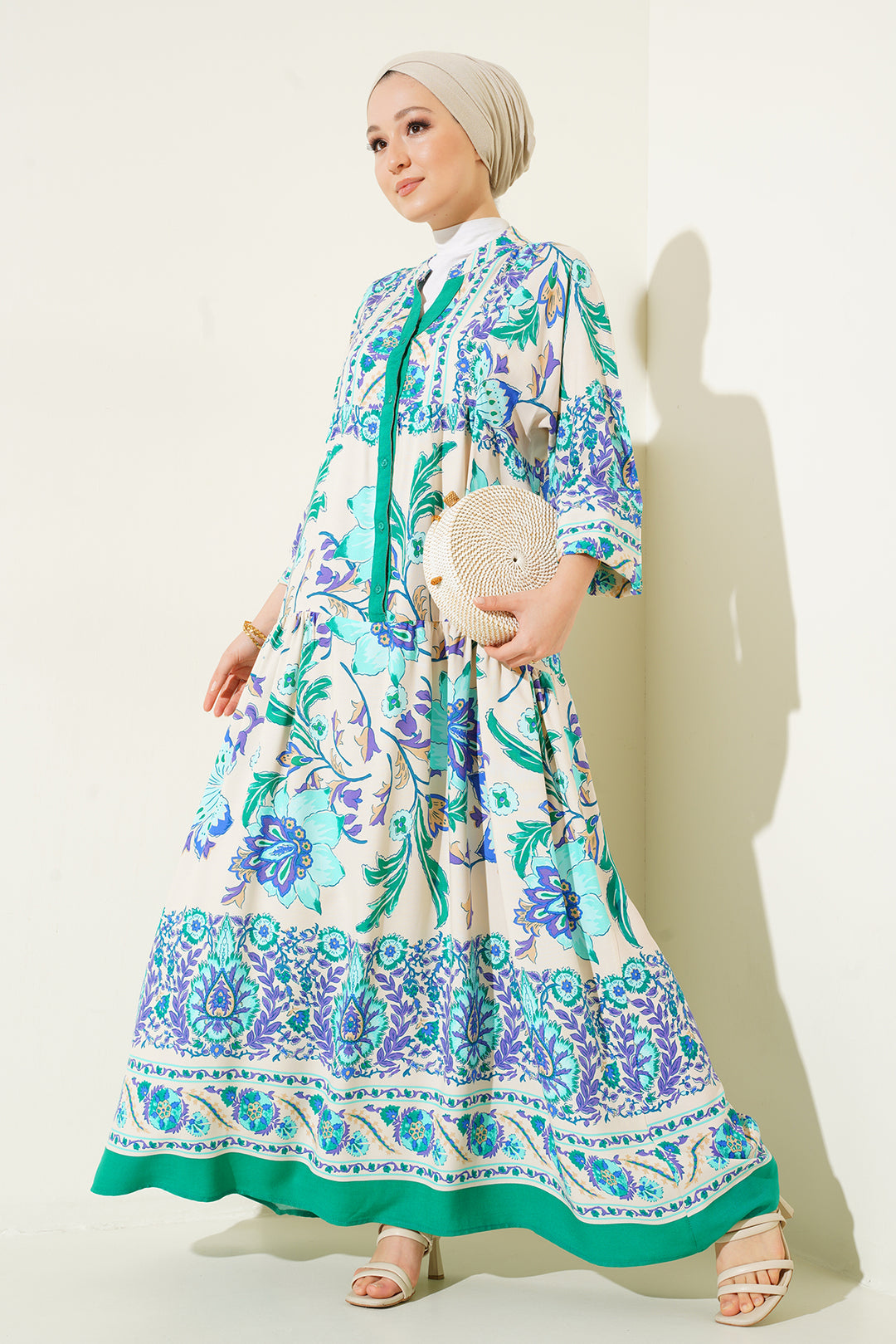 Bigdart 2423 Robe de mode authentique - m. Vert
