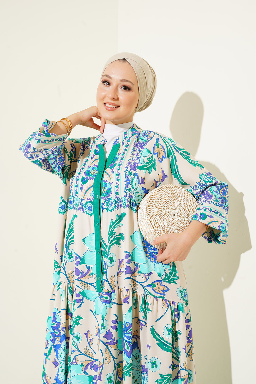 Bigdart 2423 Robe de mode authentique - m. Vert