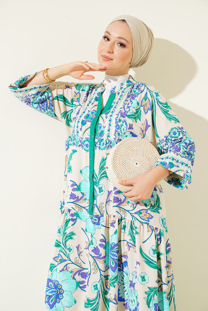 Bigdart 2423 Robe de mode authentique - m. Vert