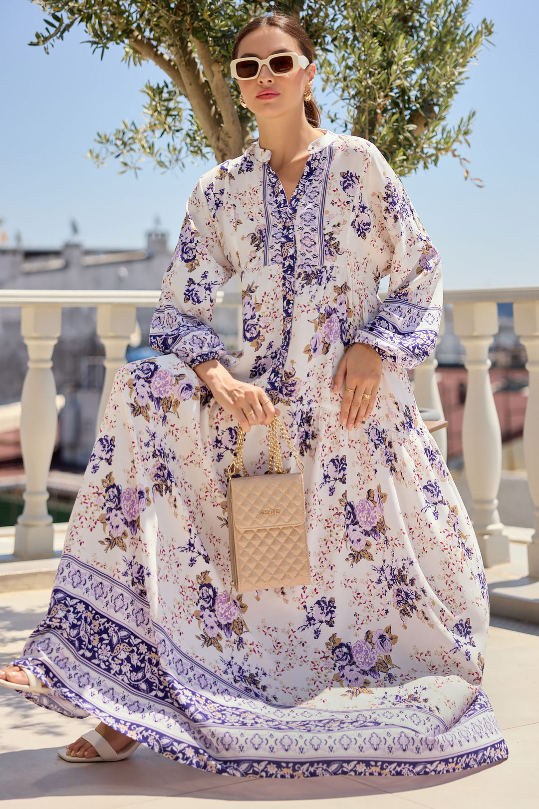 Bigdart Robe de Prêt-à-Porter à Motifs 2423 - Violet