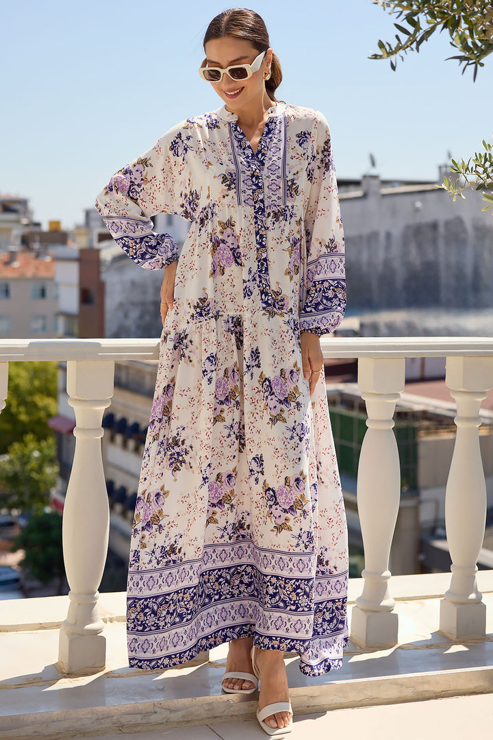 Bigdart Robe de Prêt-à-Porter à Motifs 2423 - Violet