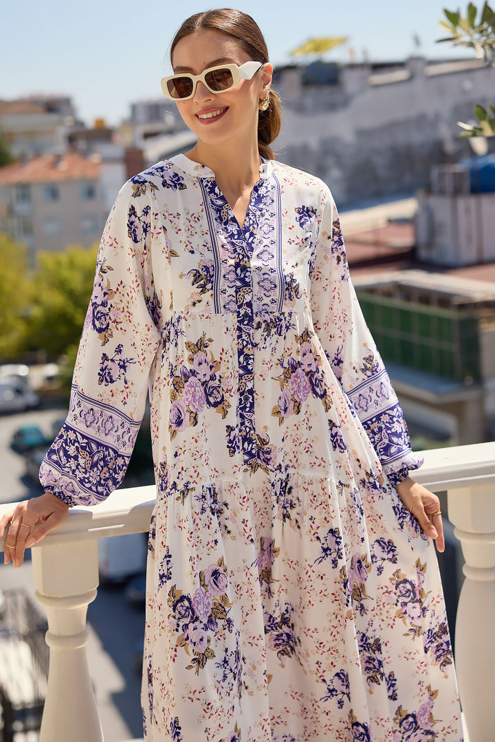 Bigdart Robe de Prêt-à-Porter à Motifs 2423 - Violet