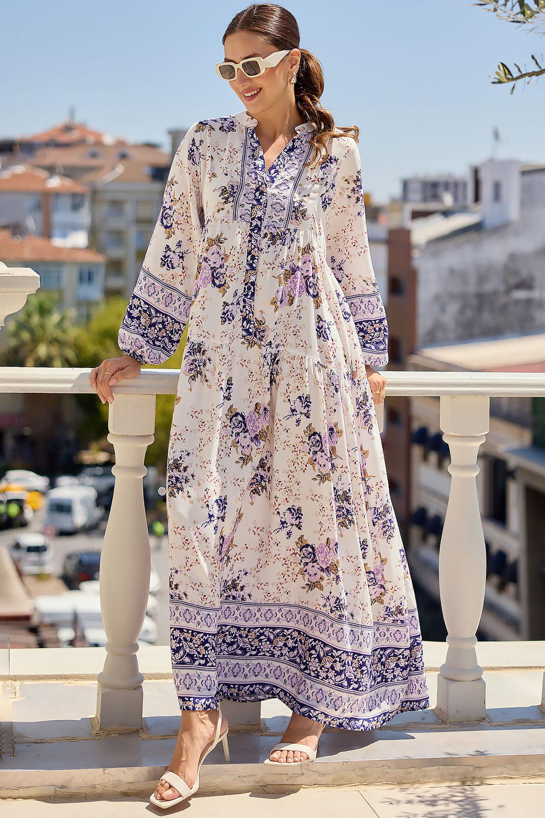 Bigdart Robe de Prêt-à-Porter à Motifs 2423 - Violet