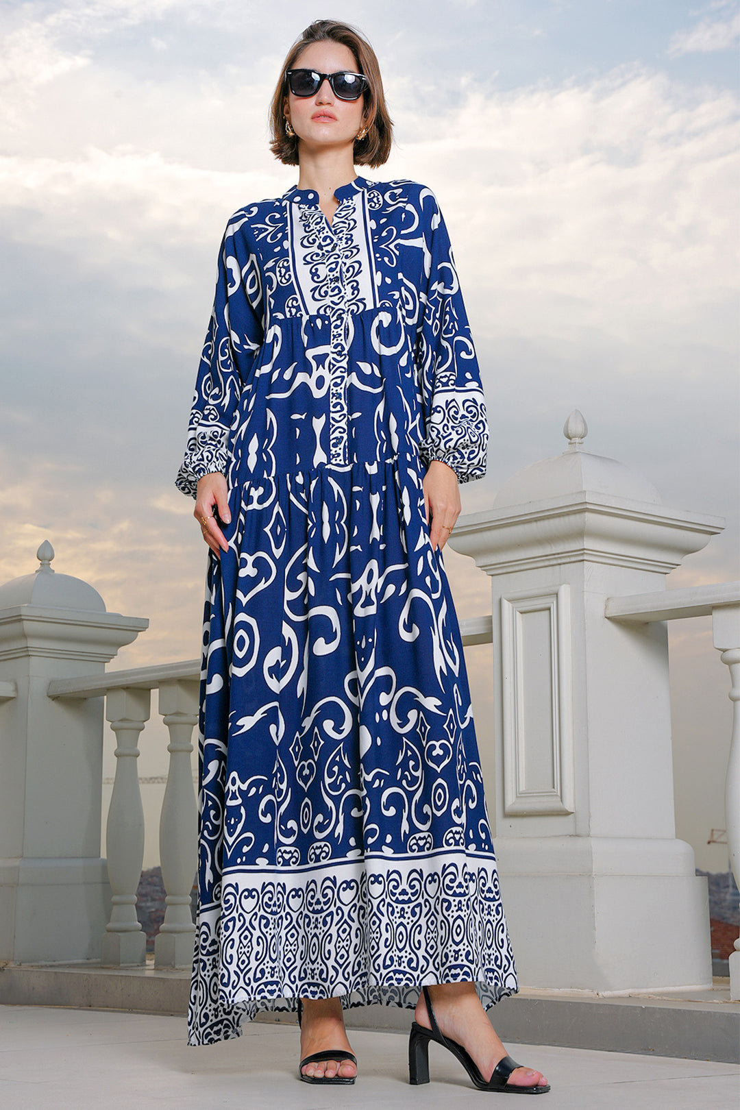Bigdart Robe modeste à motifs authentiques 2423 - p. Bleu marine