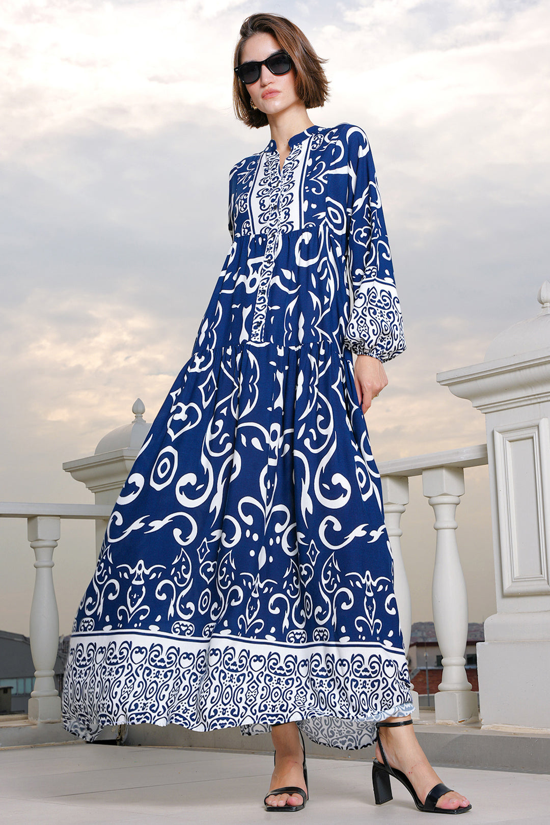 Bigdart Robe modeste à motifs authentiques 2423 - p. Bleu marine