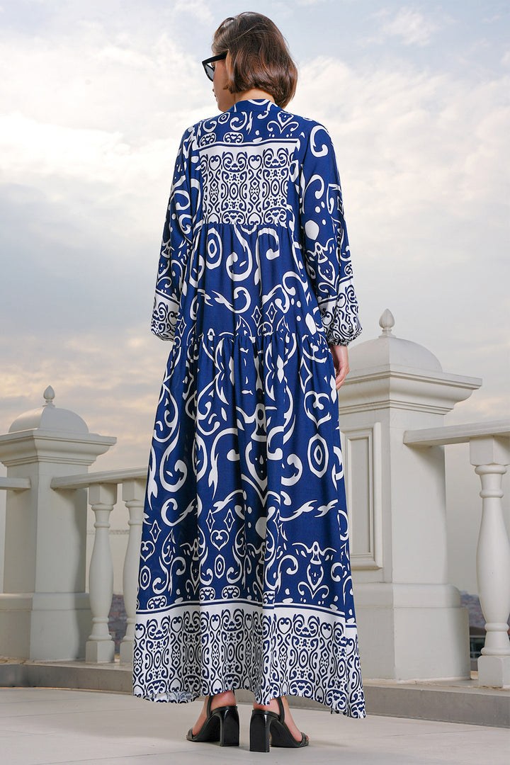 Bigdart Robe modeste à motifs authentiques 2423 - p. Bleu marine