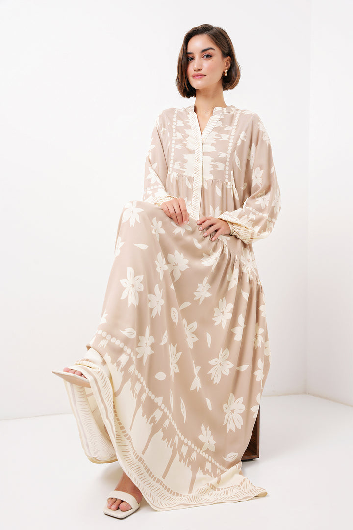Bigdart 2423 Robe Modeste Imprimée Authentique - Vison