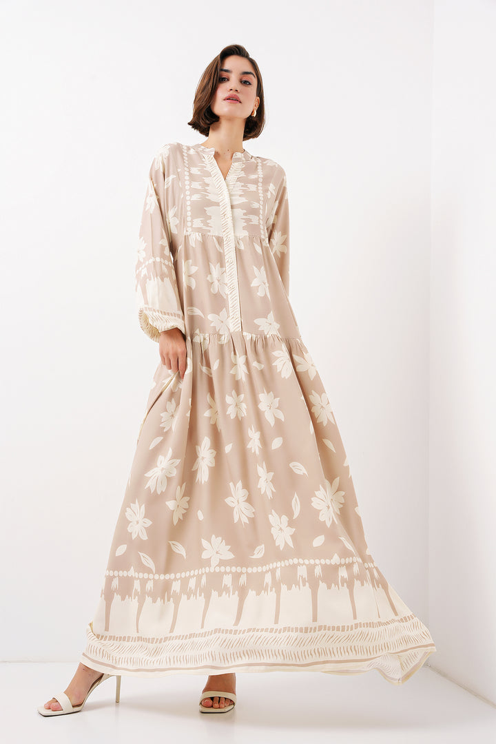 Bigdart 2423 Robe Modeste Imprimée Authentique - Vison