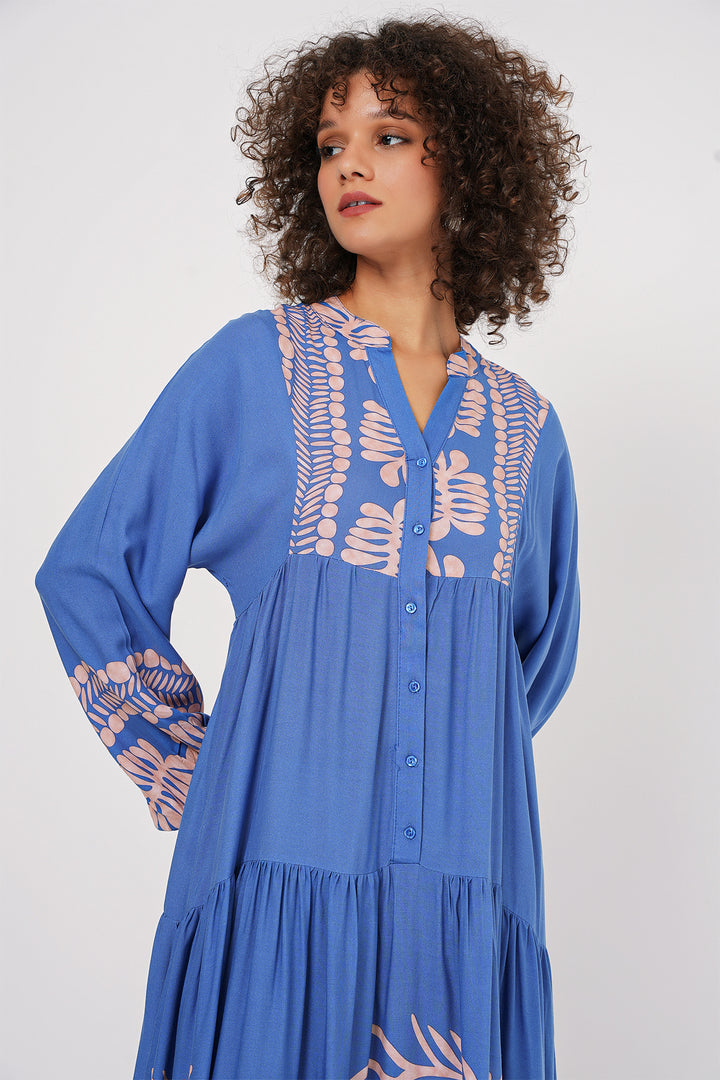 Bigdart Robe modeste à motifs authentiques 2423 - y.Indigo
