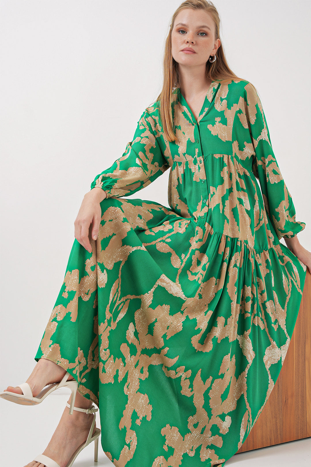 Bigdart 2423 Robe de mode authentique - zümrüt Verti