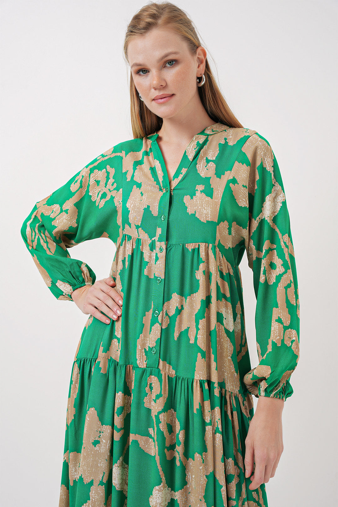 Bigdart 2423 Robe de mode authentique - zümrüt Verti