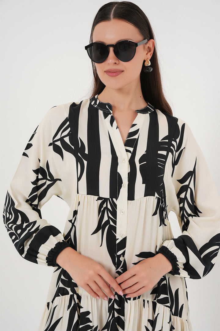 Bigdart Robe de hijab à motifs authentiques 2423 - a.Blanc