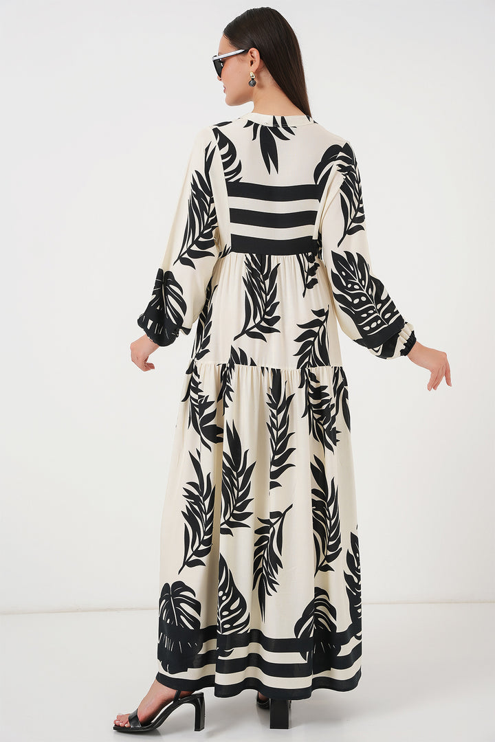 Bigdart Robe de hijab à motifs authentiques 2423 - a.Blanc