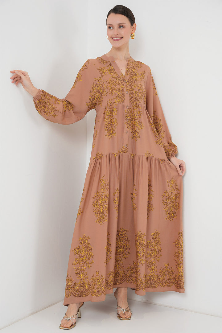 Bigdart Robe Modeste à Motif Vison Gold 2423